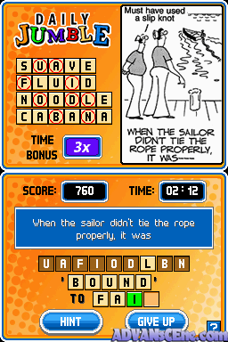 Jumble Madness screenshot 3 for Nintendo DS